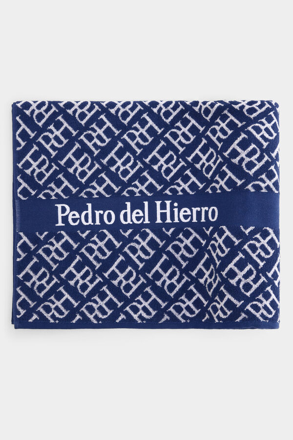 Pedro del Hierro Logos beach towel Blue