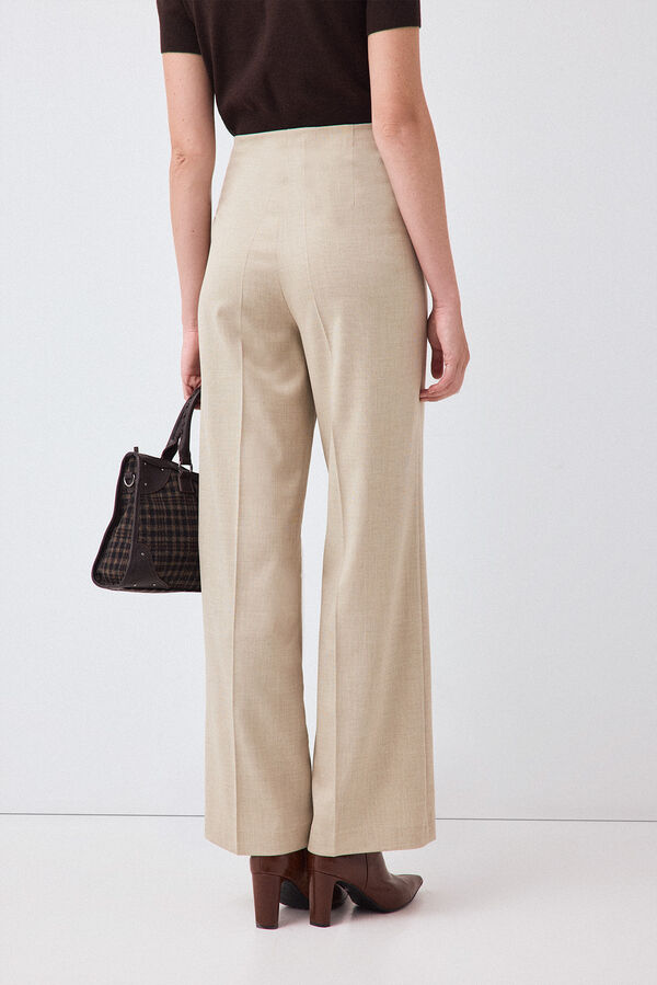 Pedro del Hierro Straight leg trousers with pockets Grey