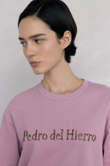 Pedro del Hierro Rhinestone logo sweatshirt Purple