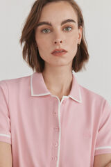 Pedro del Hierro Plain short-sleeved polo shirt Pink