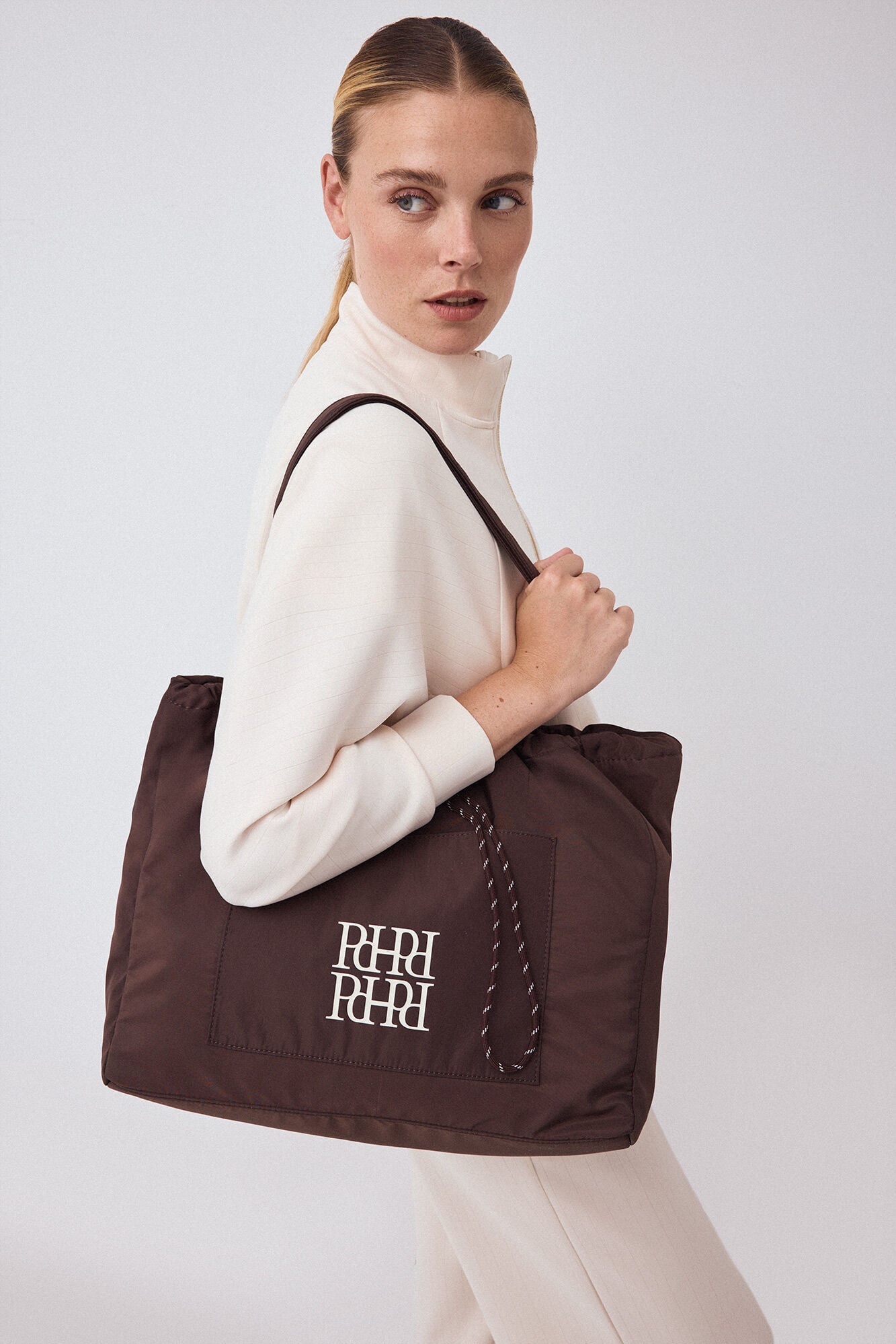 Pedro del Hierro Gathered nylon handbag