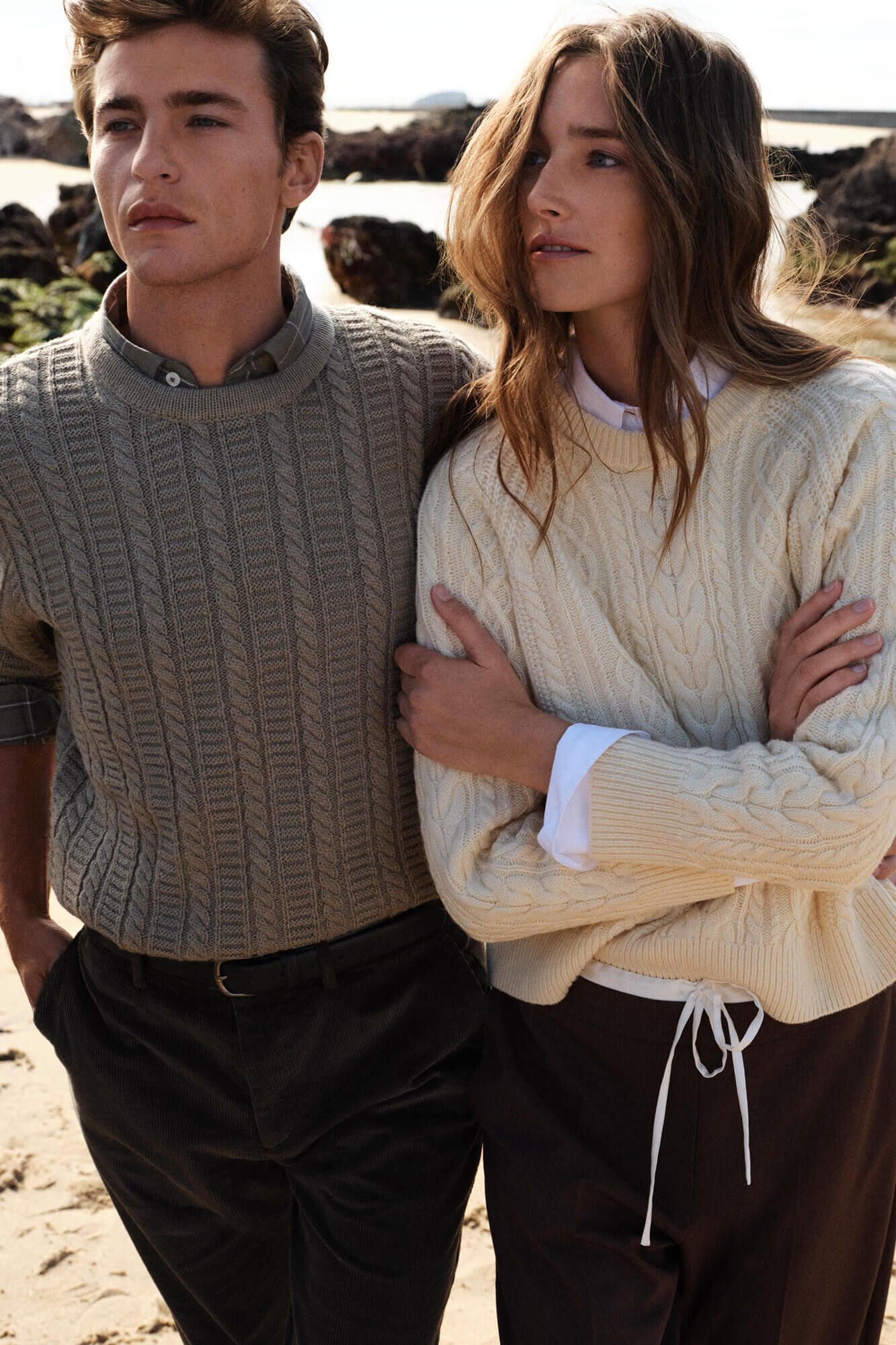 Pedro del Hierro Cable and cable cross-knit jumper