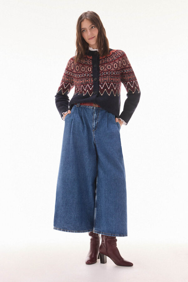 TFP by Tamara Falcó Multicoloured geometric jacquard jacket Blue