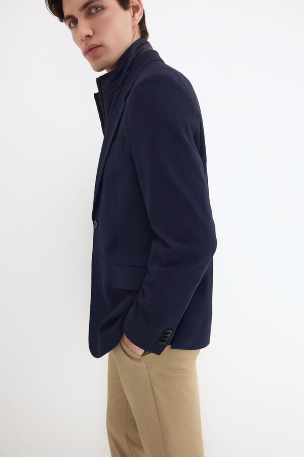 Pedro del Hierro Jersey-knit with lining blazer Blue