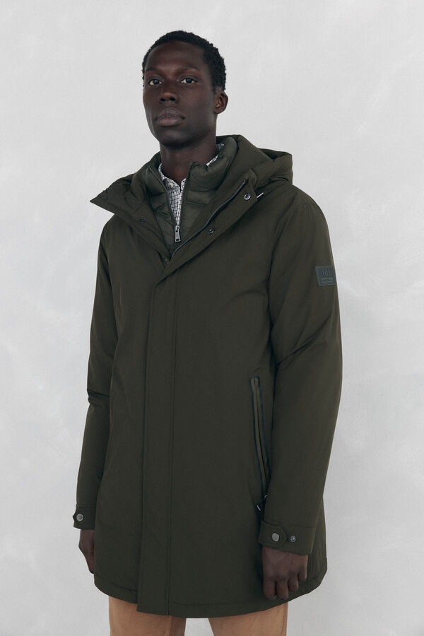 Pedro del Hierro Parka curta capuz Verde