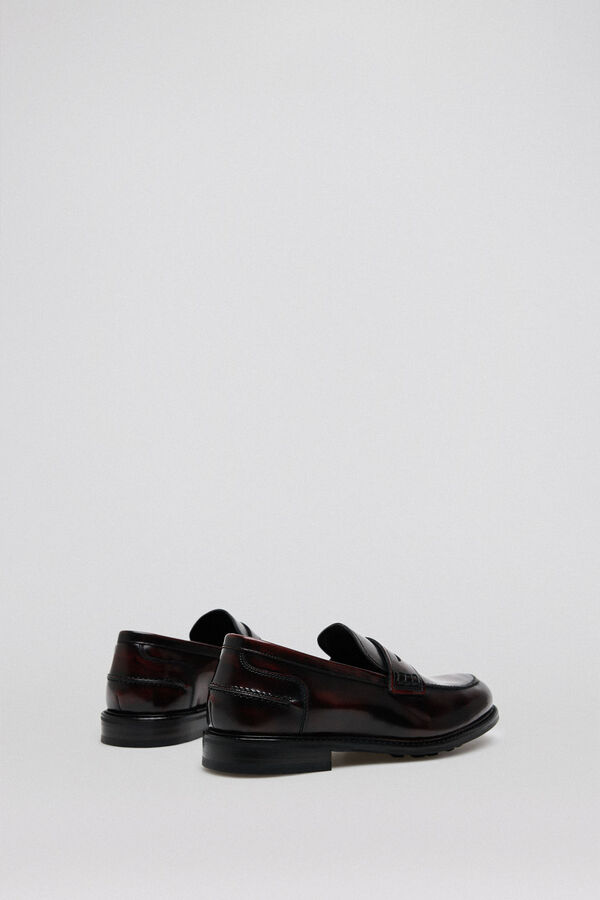 Pedro del Hierro Leather dress loafer Burgundy