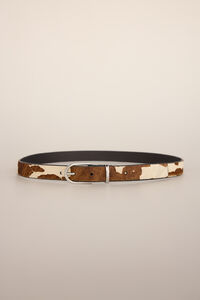 Pedro del Hierro Cowhide print leather belt