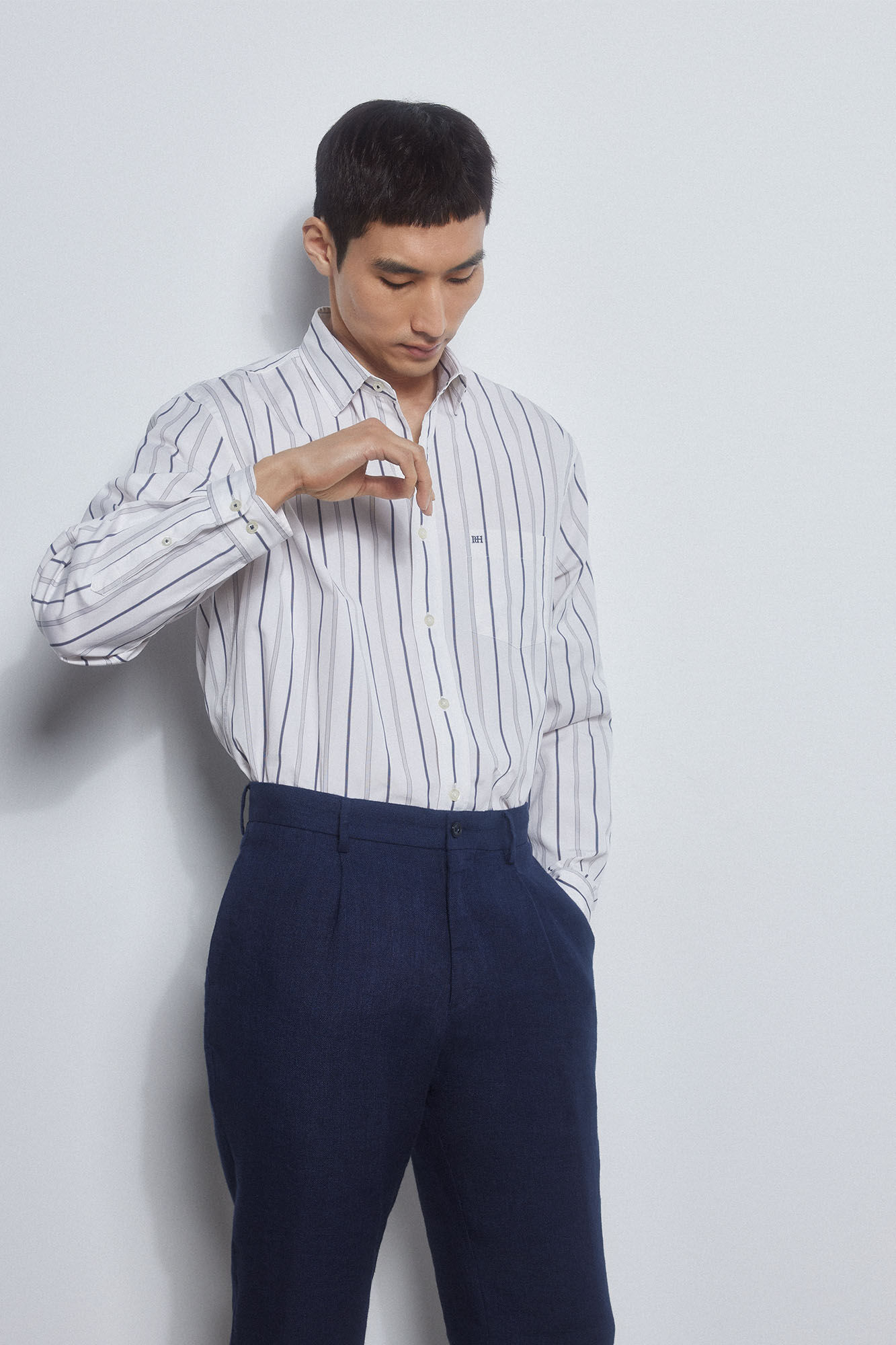 Pedro del Hierro Striped Italian fabric shirt