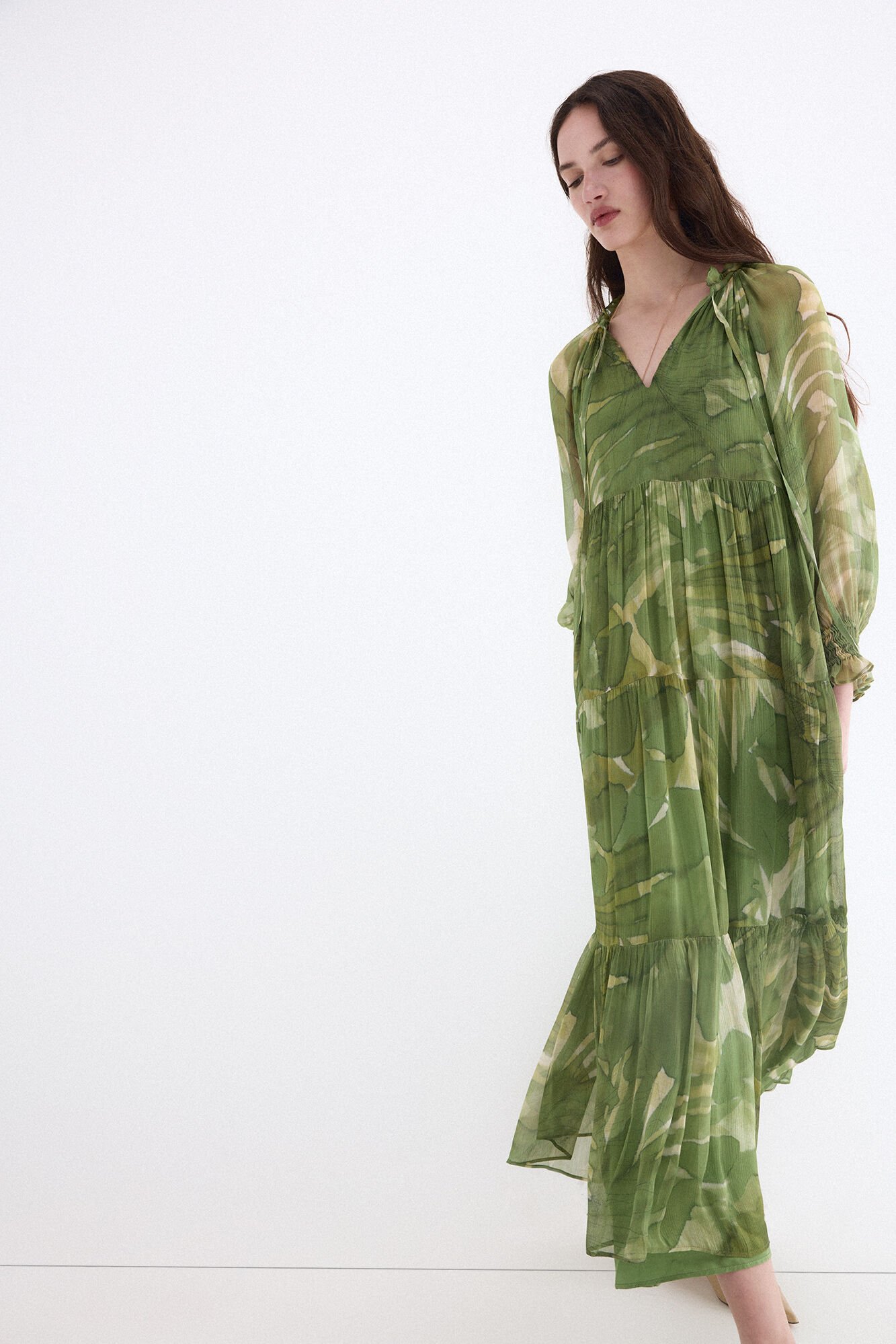 Pedro del Hierro Romantic long printed dress