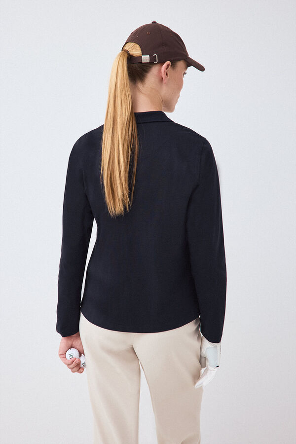 Pedro del Hierro Long sleeve polo shirt Blue