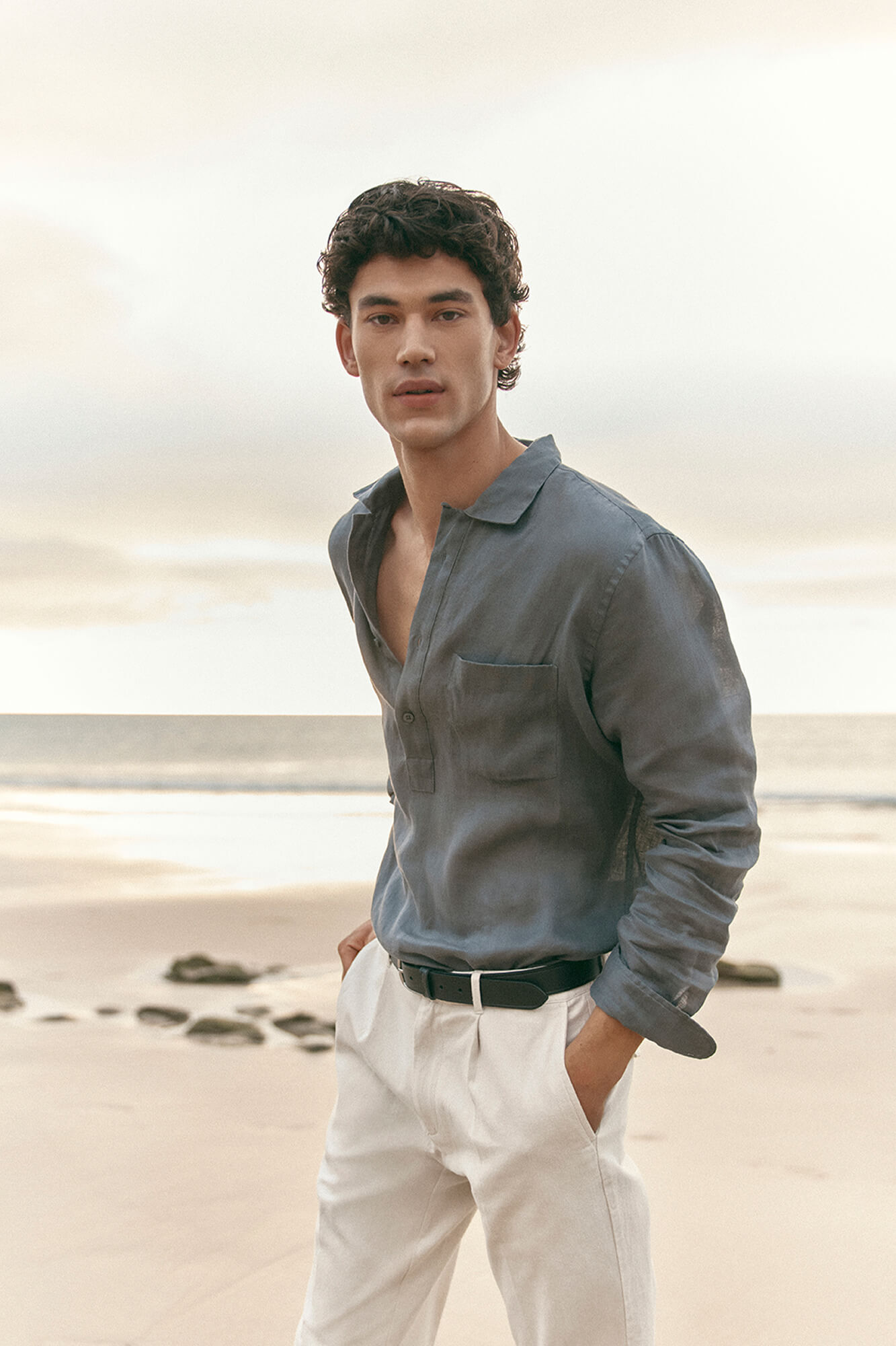 Pedro del Hierro Polera lino lisa