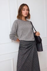 TFP by Tamara Falc&oacute; Basic openwork wool jumper Grey
