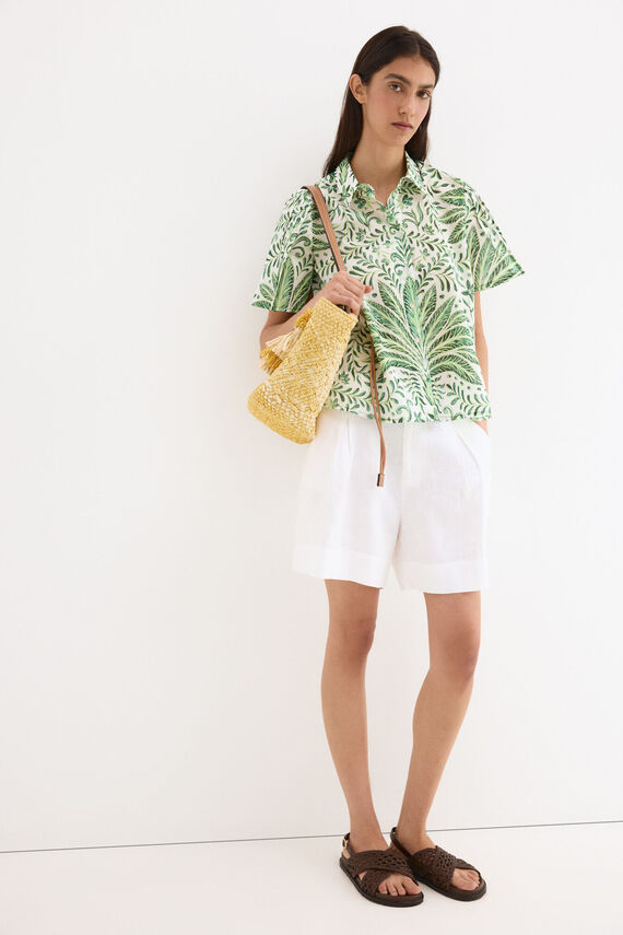 Camisa estampada manga corta