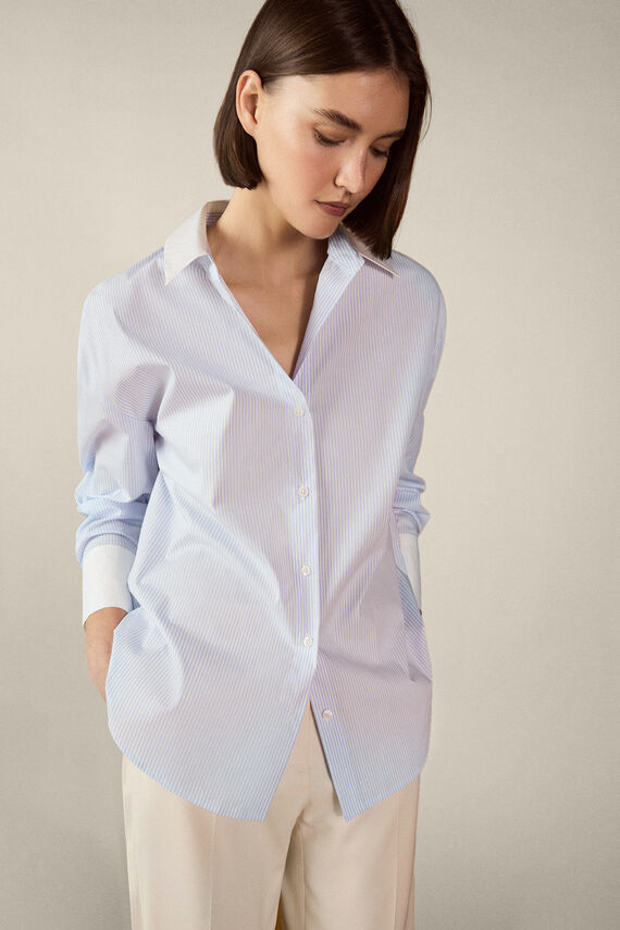 Camisa combinada popelín