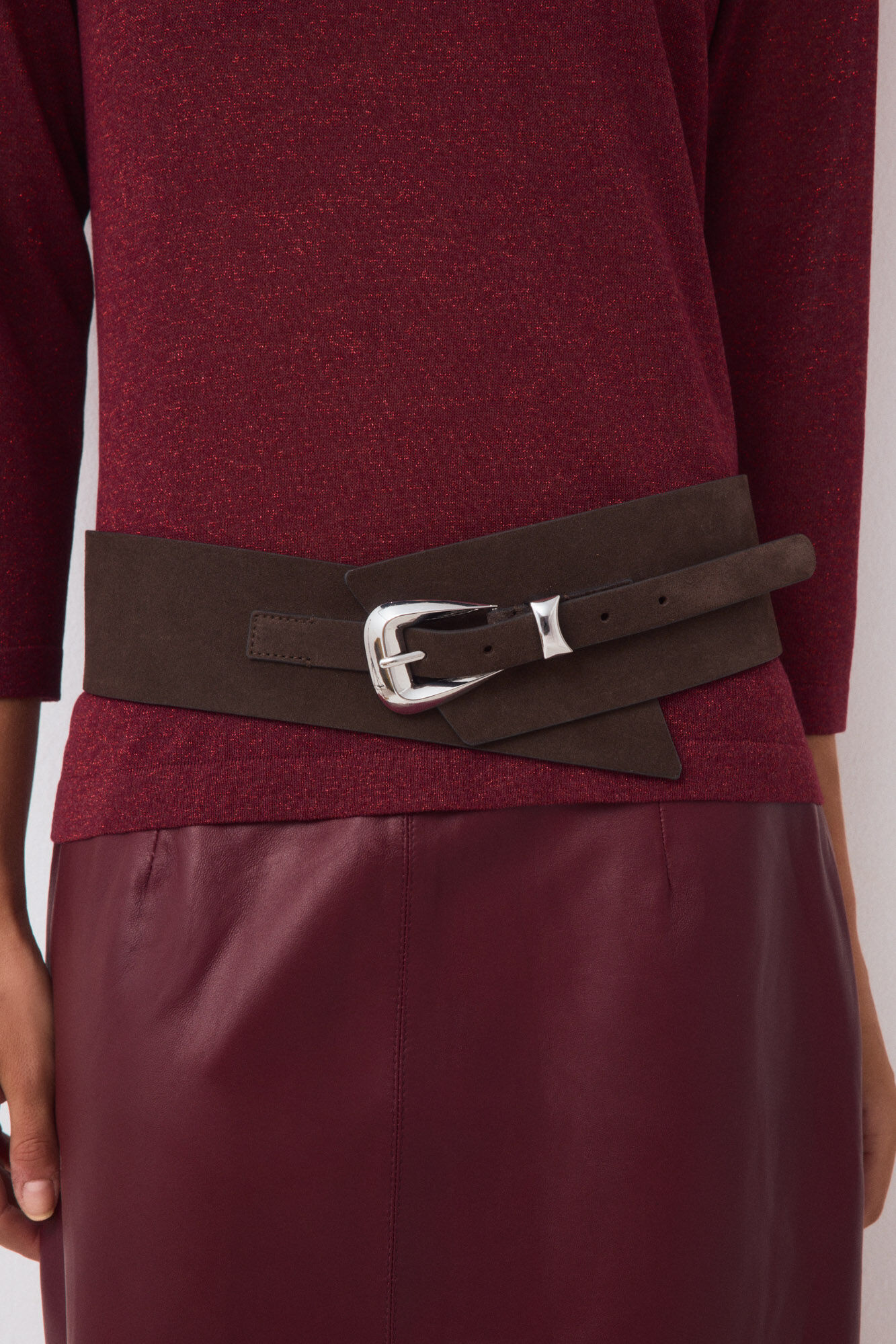 Pedro del Hierro Chocolate wide belt
