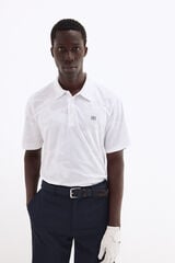 Pedro del Hierro Jacquard golf polo shirt White