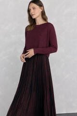Pedro del Hierro Vestido de duas peças com glitter Bordeaux