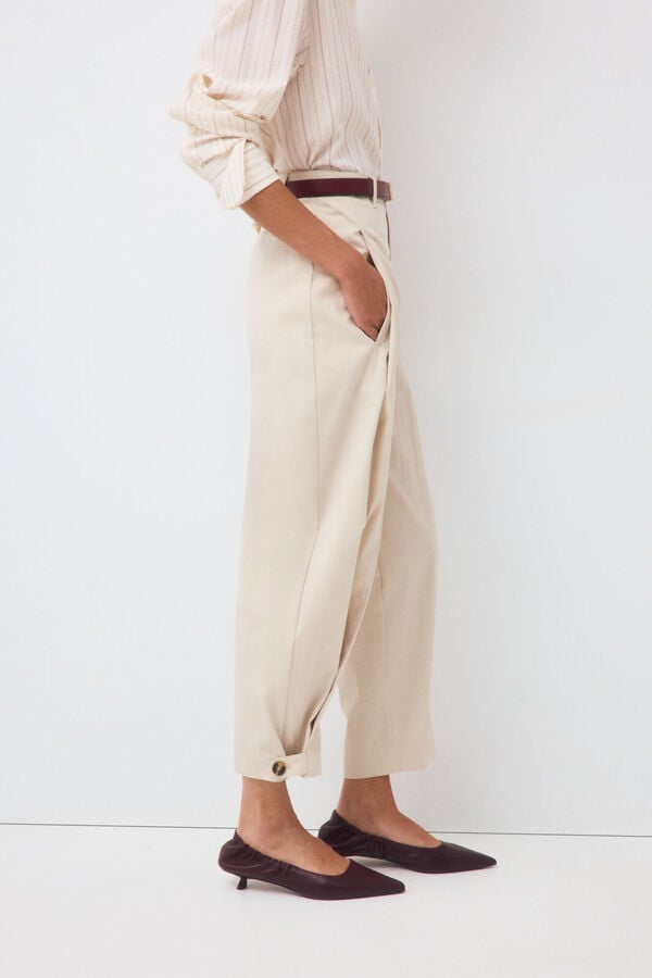 Pedro del Hierro Cal&ccedil;a casual crua Ecru