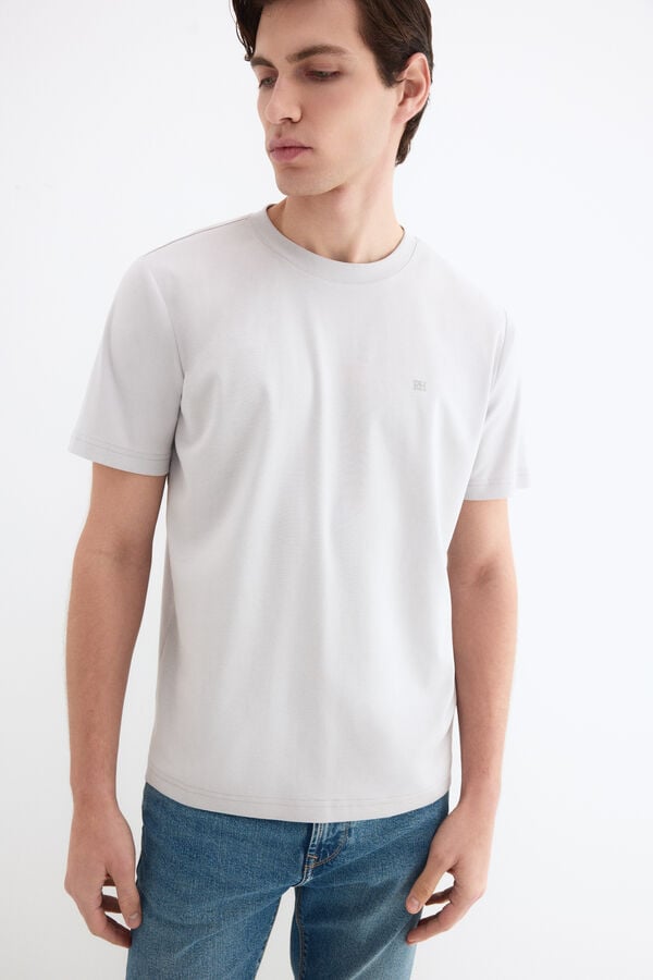 Pedro del Hierro Mercerized T-shirt Grey