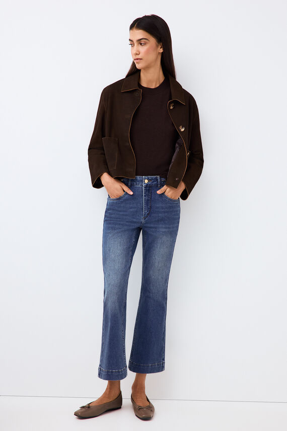 Jeans flare cropped