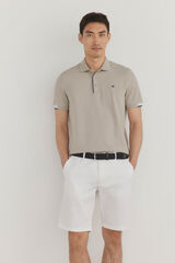 Pedro del Hierro Polo with contrasting cuffs Green