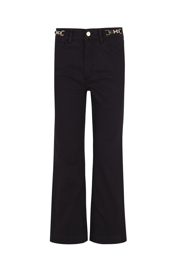 Pedro del Hierro Cropped flare jeans Black