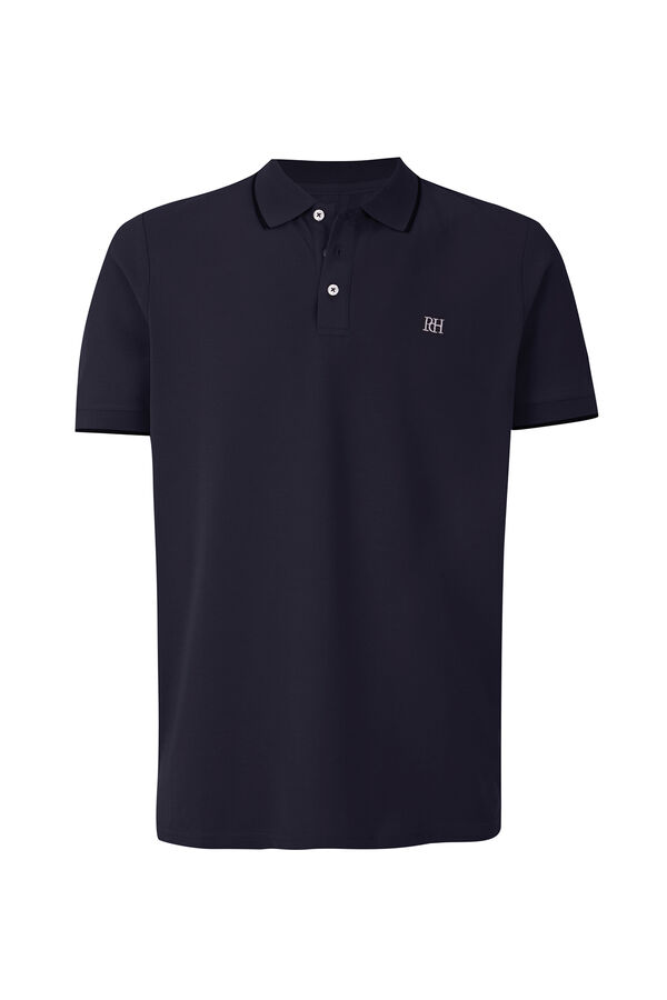 Pedro del Hierro Plain polo shirt Blue