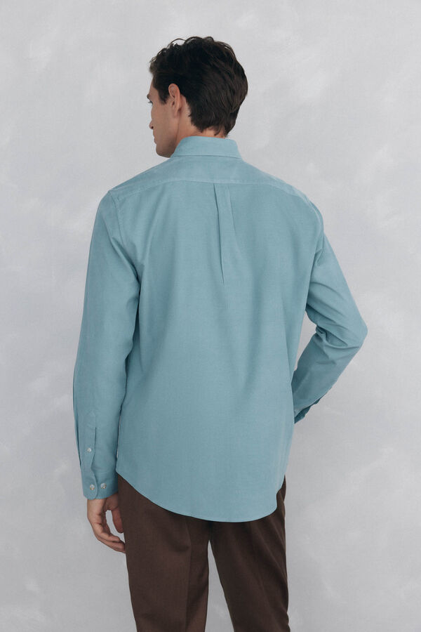 Pedro del Hierro Soft corduroy shirt Green