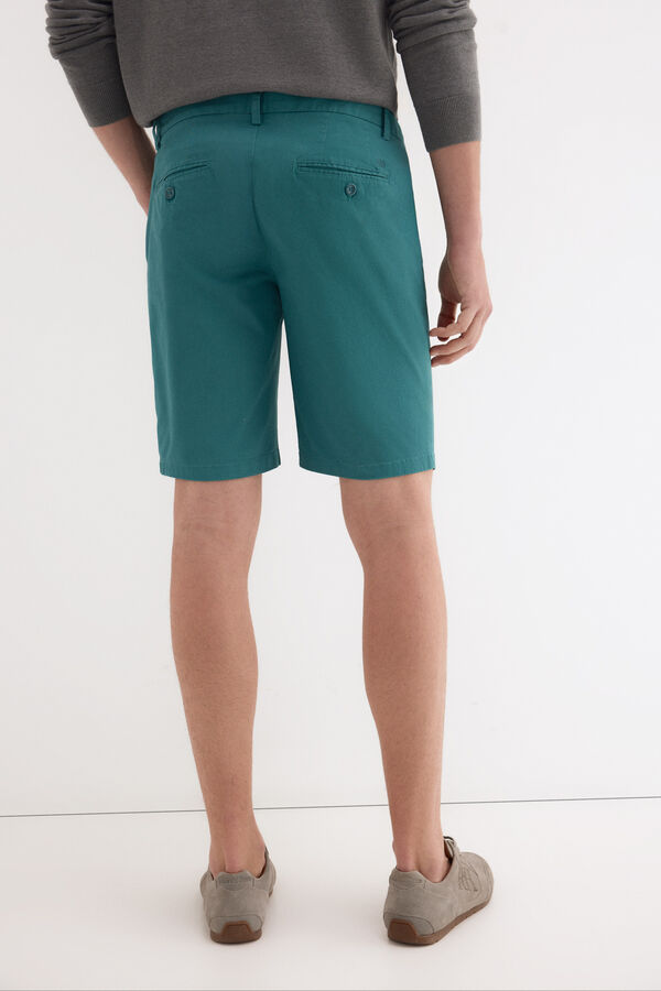 Pedro del Hierro Regular chino Bermuda shorts Turquoise