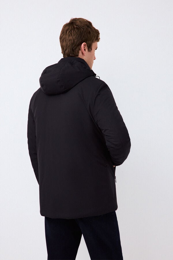 Pedro del Hierro Long technical parka Black