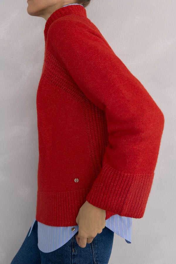 Pedro del Hierro Jersey perkins acampanado Red