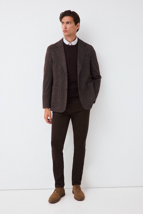 Pedro del Hierro Oversized slim chinos Brown