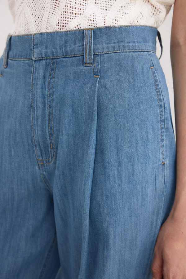 Pedro del Hierro Classic wide leg jeans Blue