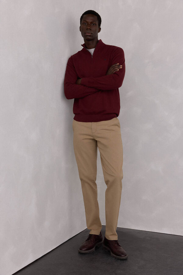 Pedro del Hierro Semi-swan sweater Burgundy