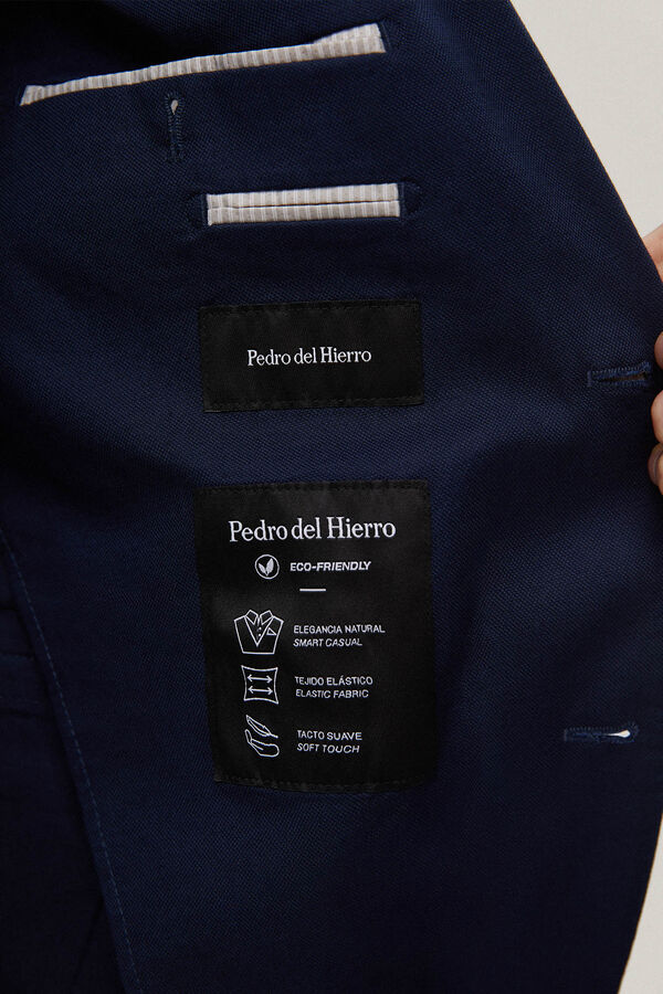 Pedro del Hierro Cotton/linen blazer Blue