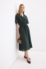 Pedro del Hierro Gathered waist detail midi dress Green