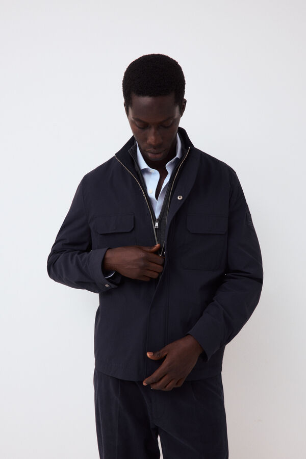Pedro del Hierro Technical overshirt Blue