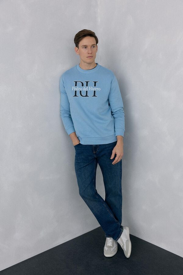 Pedro del Hierro Logo crew neck sweatshirt Blue