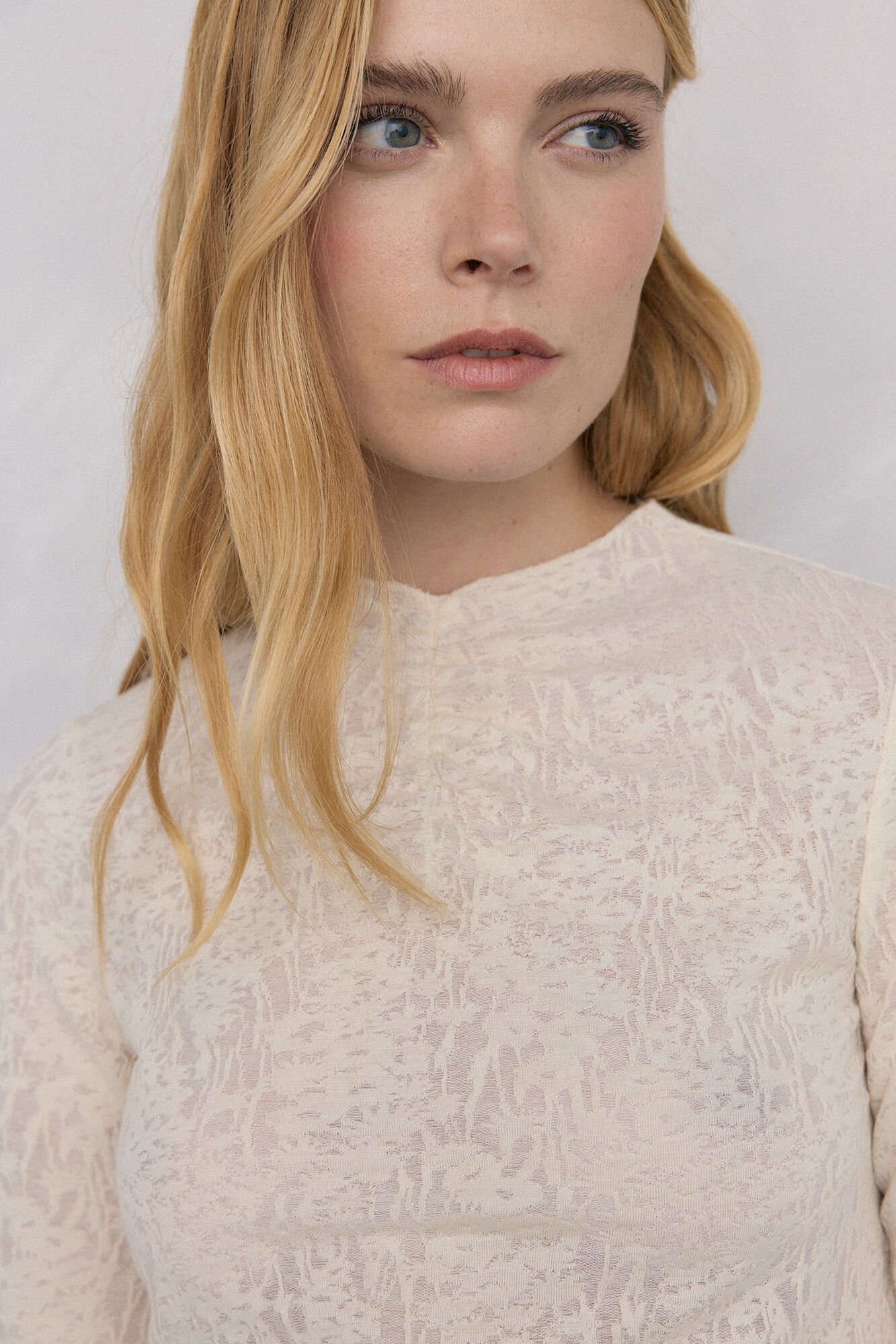 Pedro del Hierro Devor&eacute; t-shirt with gathers