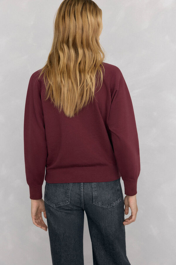 Pedro del Hierro Embroidered logo sweatshirt Burgundy