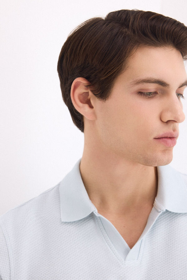 Pedro del Hierro Polo textura Azul