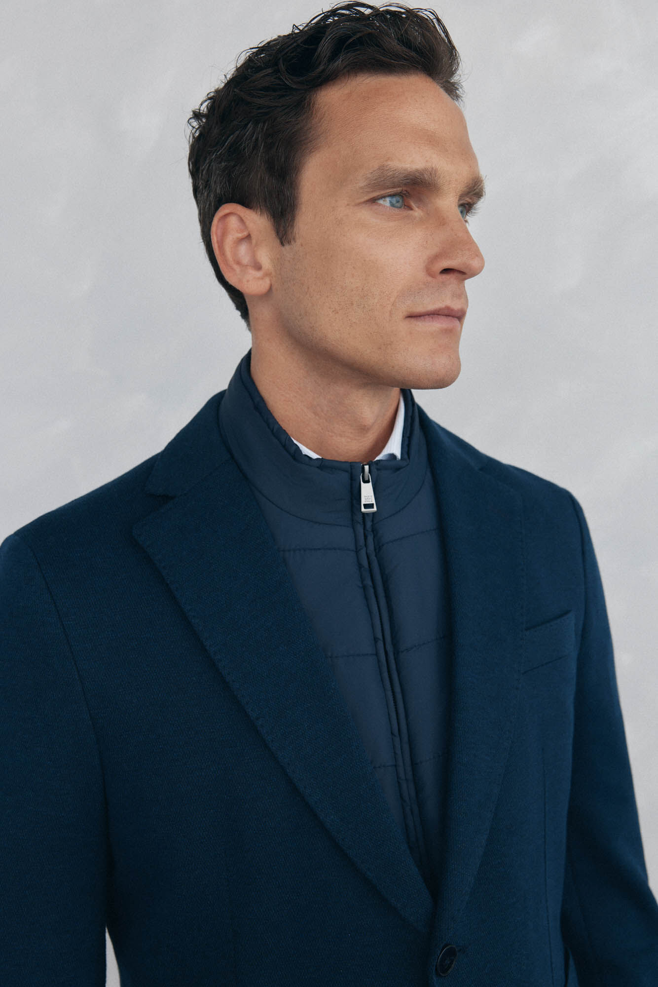 Pedro del Hierro Blazer b&aacute;sico de malha com vistas remov&iacute;veis