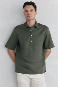 Pedro del Hierro Short sleeve linen fabric T-shirt
