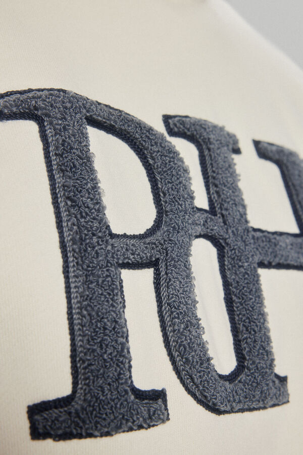 Pedro del Hierro Towelling logo sweatshirt Beige