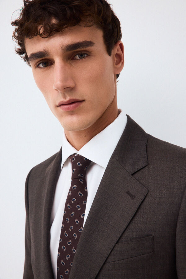 Pedro del Hierro Blazer de fato coordenado tailored linha alta serreta Marrom