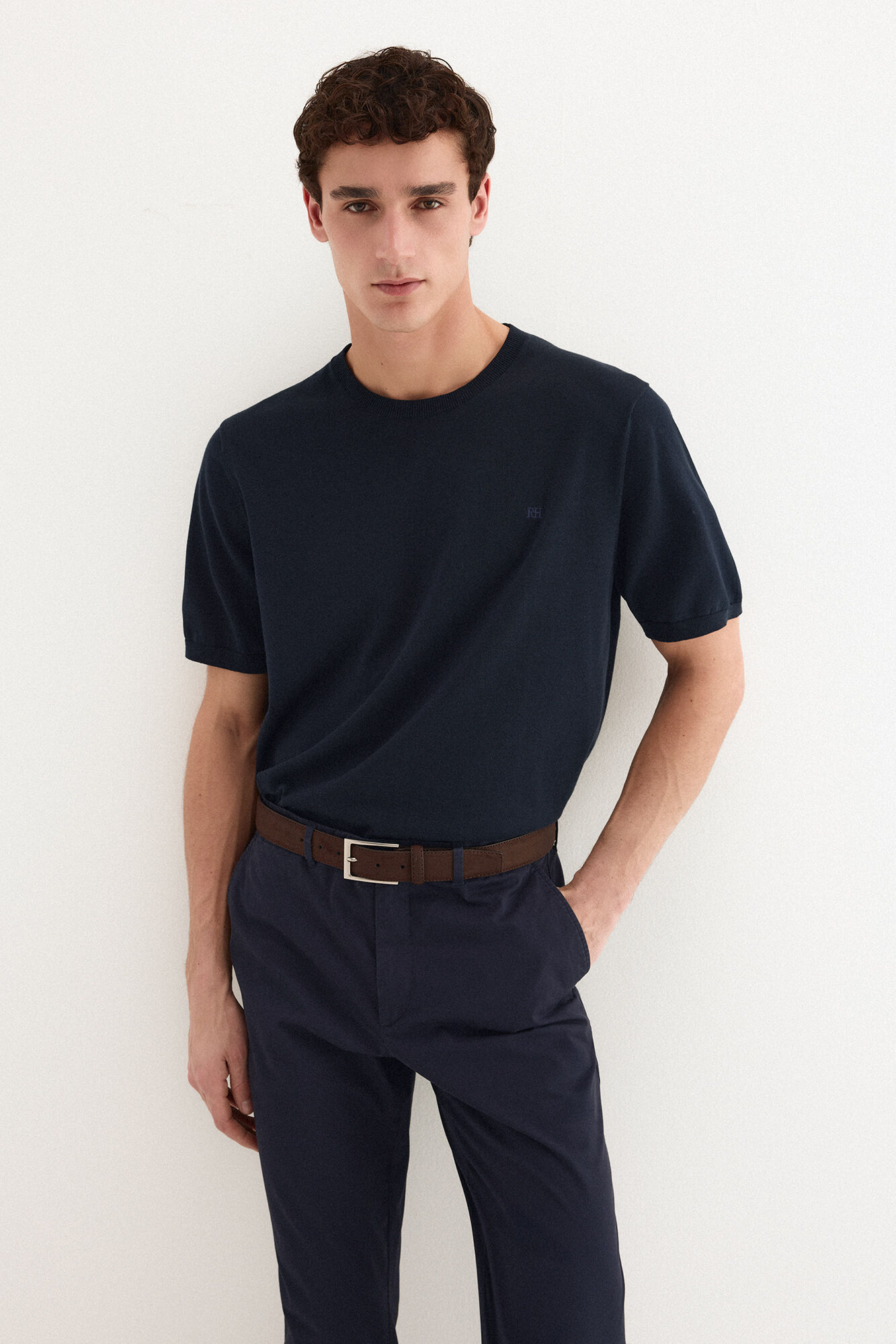 Pedro del Hierro Premium short sleeve cotton jersey T-shirt