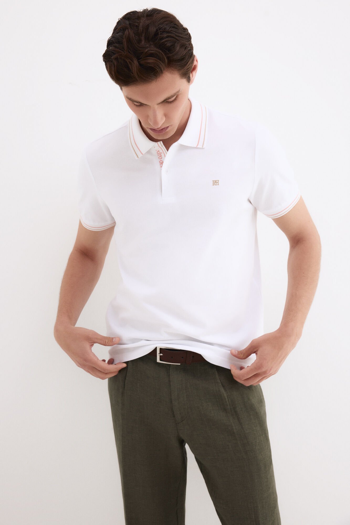 Pedro del Hierro Jacquard polo shirt
