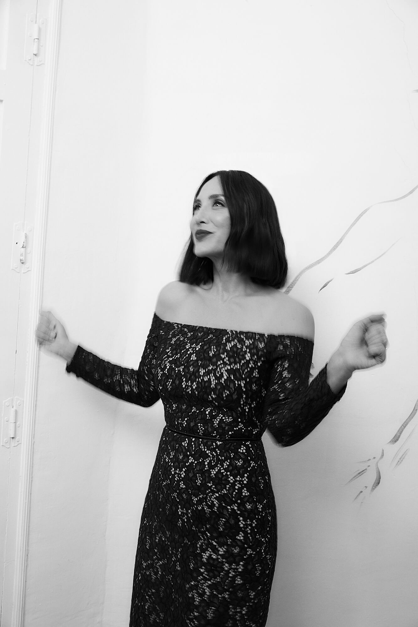 TFP by Tamara Falc&oacute; long sleeve lace dress