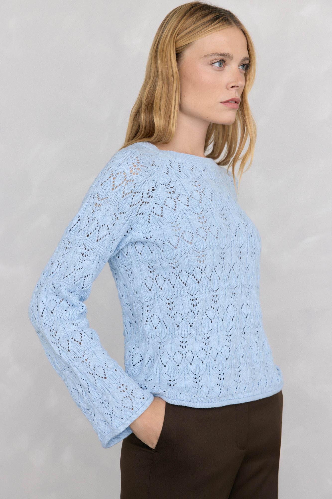 Pedro del Hierro Fancy openwork sweater