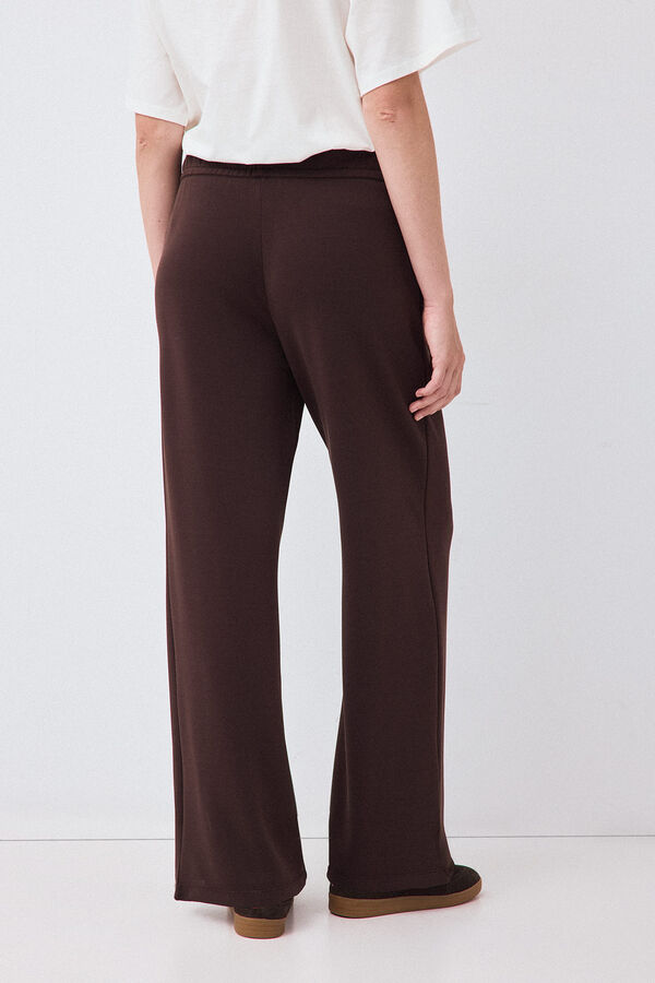 Pedro del Hierro Straight soft touch trousers Brown